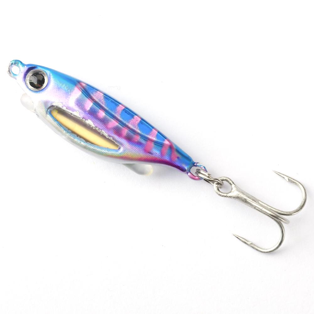 FTK 1 stücke Neue Erfindung Einsetzbarer Leuchtstab Vibrierender Angeljig 5g-20g, Eisfischköder Angelköder Leuchtender Köder Spinnfischköder