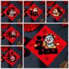 Cartoon Snake Year Door Stickers Snake Pattern Calligraphy Fu Characters Door Stickers Window Stickers Bless Words
