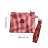 Toiletry Organizer Plaid Makeup Bags Large Capacity Canvas Coin Purse Cherry Cosmetic Bag  Outdoor