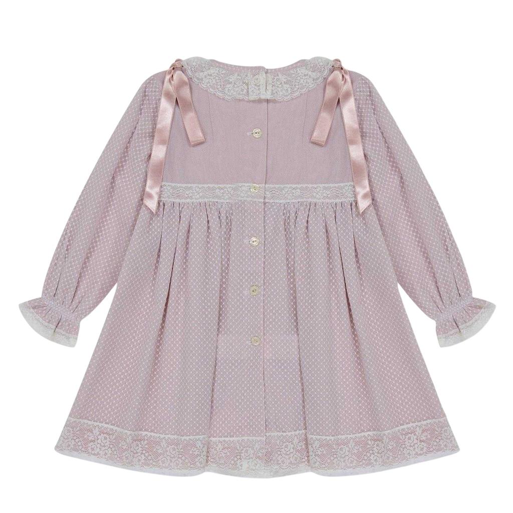 Artesania Granlei Girls Crew Neck Relaxed Fit Long-Sleeved Dress
