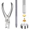 Leather Rivet Tubular Metal Studs with Setting Tools Punch Plier