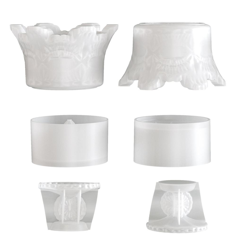 Silicone Vintage Crown Shape Crafting Mold for Candle Making and Jewelry Organizers Containers Easy Demolding Craft Set