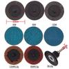 1pc 2inch Quick Change Sanding Disc Kit Zirconium Corundum Sand Dish Blue Gray Backing For Metal Processing Automotive Parts