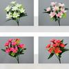 Vivid 7 Heads Artificial Lily Flower Silk 30cm Fake Lily Bouquet Artificial Decorations for Living Room Office