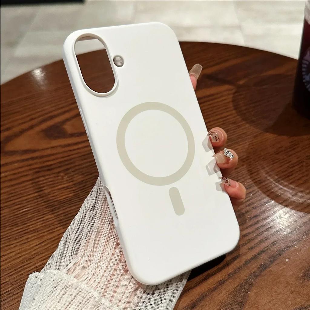Liquid Silicone Magsafe Case for iPhone 16 14 13 12 15 Pro Max Plus Original Magnetic Wireless Charging Cover for iPhone 16 Case