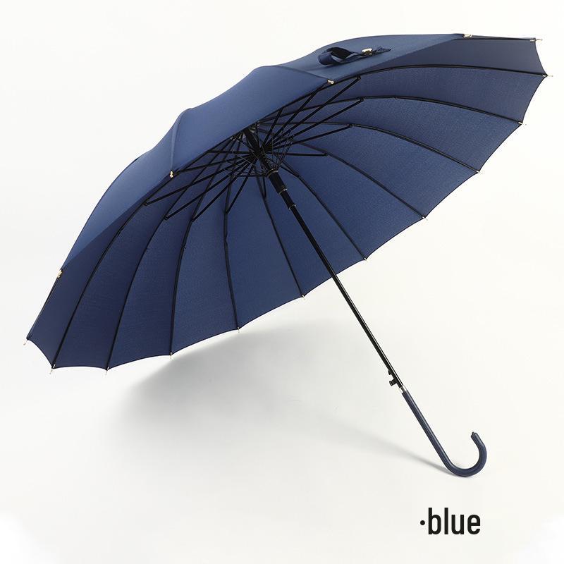Sturdy 16-Rib Large-Handle Umbrella with Custom Logo for Primary School Students