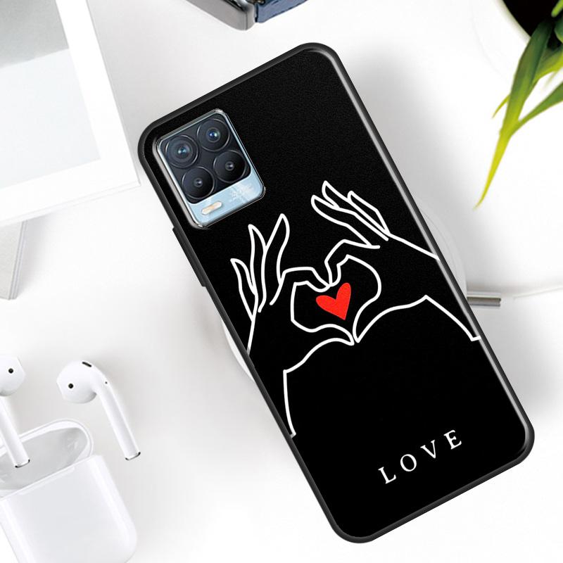 

Hand Holding Moon Finger Heart Case For Realme 15 11 12 13 14 Pro Plus C53 C55 C51 C25 C63 C61 C65 C67 C71 C75 GT6 GT7 Pro Realme 11 Pro