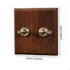 Brass Lever Switch Wooden Cover for Cafe And Living Room