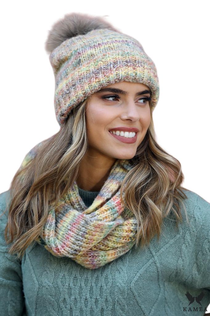 Gaja Hat and Snood Set Yellow
