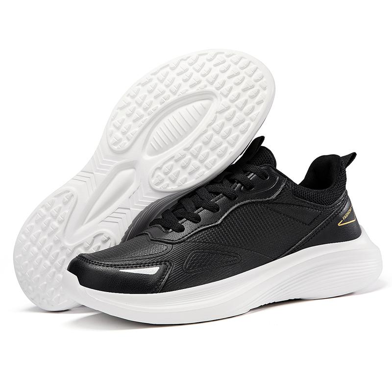 Fashion 2025 Man Leather High-quality Casual Breathable Flat Non-slip Tennis Shoes Outdoor Trendy Walking Shoes for Men