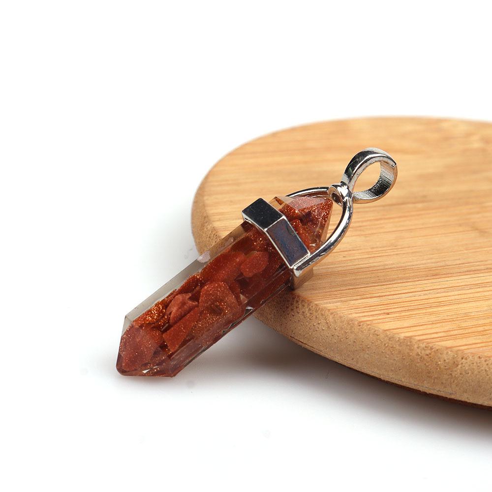 Collana Pendente Esagonale a Doppia Punta di Ametista per Yoga e Guarigione