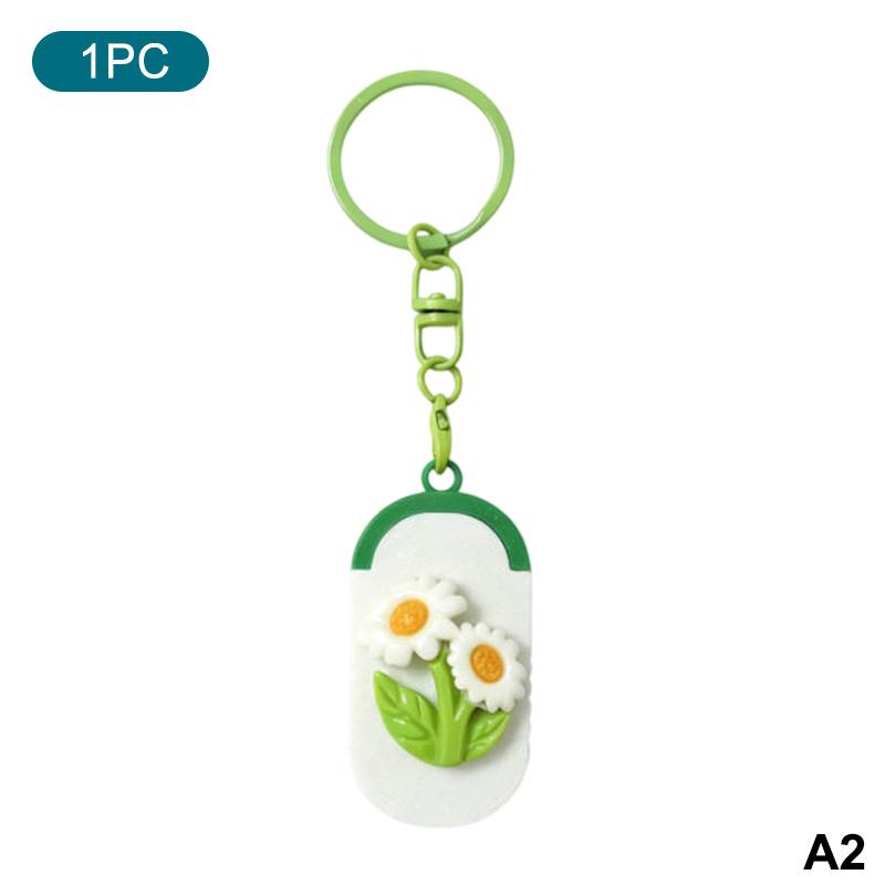 Mini Pill Organizer with Keychain Travel-Friendly Medicine Box for Daily Easy Storage