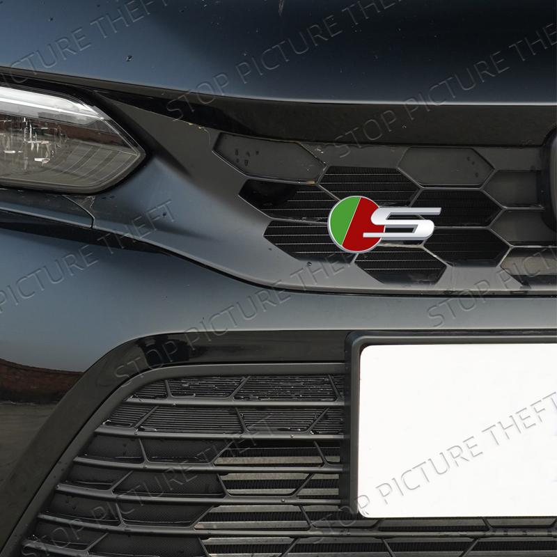 Metal Alloy S R Sport Logo Car Grille Badge Trunk Sticker Decoration Emblem For R-S F-Pace S-Type XE XF XJ XK XJR XFR XEL