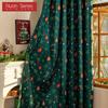 1PC Nuan Series 100% Blackout Curtain Fashionable and Versatile Green Printed Curtains for Bedroom Living Room Balcony Window for Home Decor