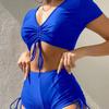 European & American Women's Sexy Tie-up Bow Fashion Beach Swimsuit Set