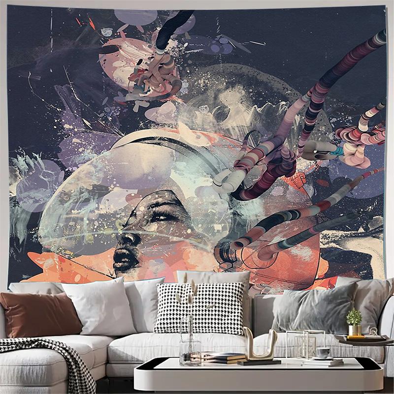 

Bohemian Wall Tapestry Aesthetic Room Decor Vintage Floral Backdrop Nature Landscape Mural Home Textile Artistic Wall Hanging Be 74x94cm(29x37in)