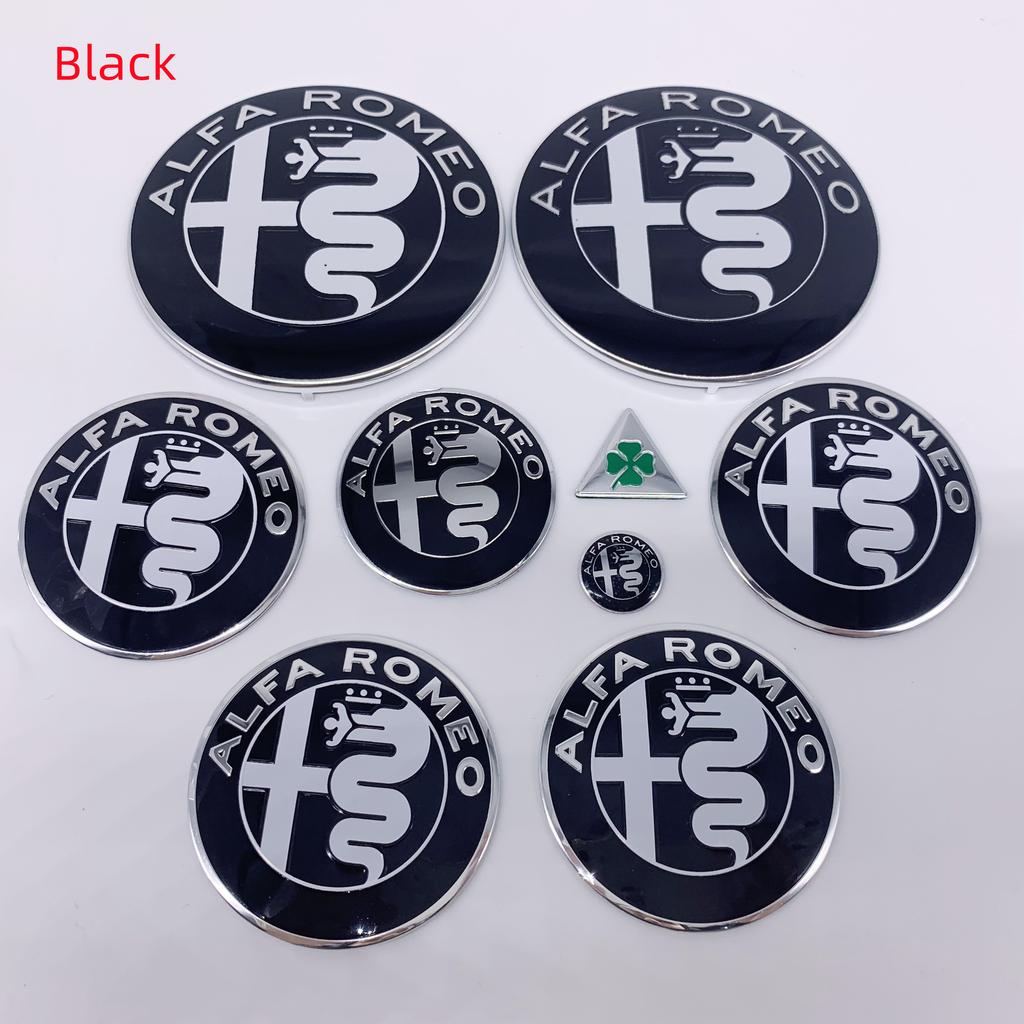 1set 9pcs 74mm 50mm 56mm Hood Trunk 156 166 147 159 CAR Logo Wheel Center Cap Emblem Brera for Alfa Romeo GT Spider Giulietta