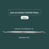 Stainless Steel Double-Ended Nail Cleaner: Nail File, Cuticle Spoon, Ingrown Nail Repair, Polishing & Cleaning Tool for Nails and Toenails.