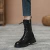 Short Boots 2026 Autumn and Winter New Item Thick Soled Versatile Brown Short Boots with Slim Midsole Single Boots