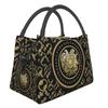Soviet Union Map CCCP USSR Hammer And Sickle Red Star Insulated Lunch Bag for School Office Portable Thermal Cooler Bento Box