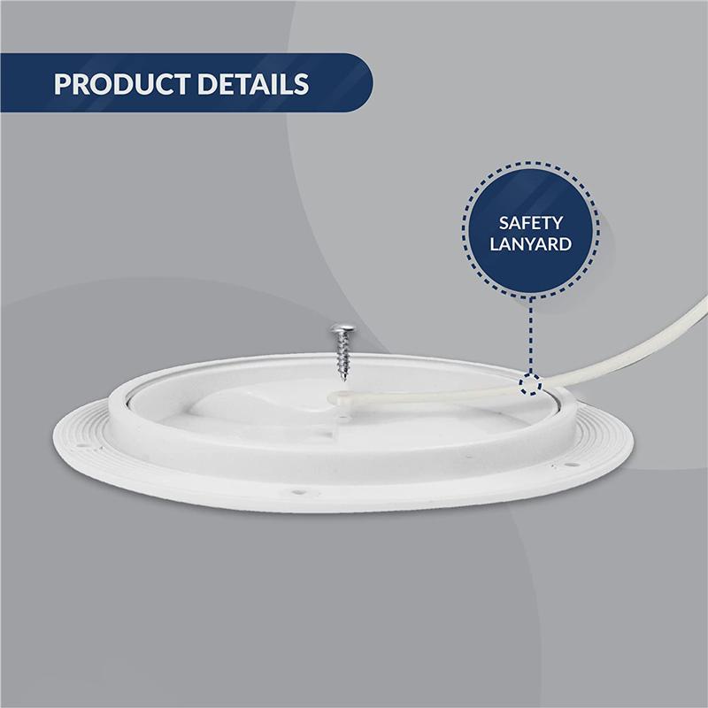 4In Marine Round pection Deck Plate Hatch With Detachable Smooth Center, Water Tight For Outdoor tallations,