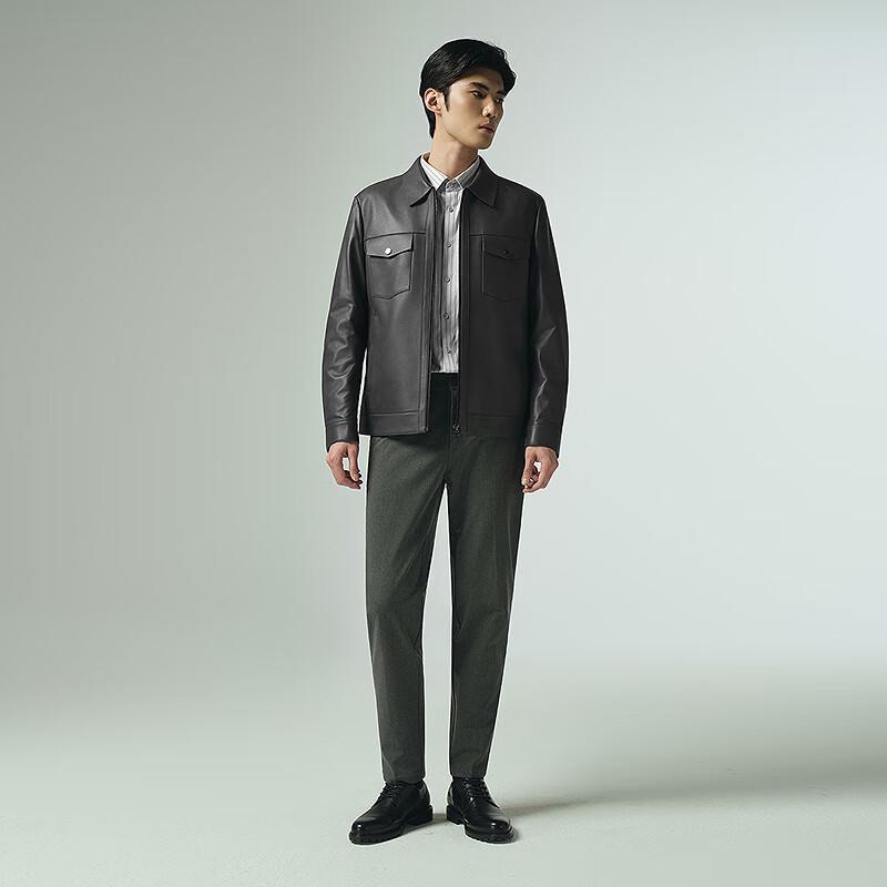 LILANZ Men's Sheepskin Leather Lapel Jacket