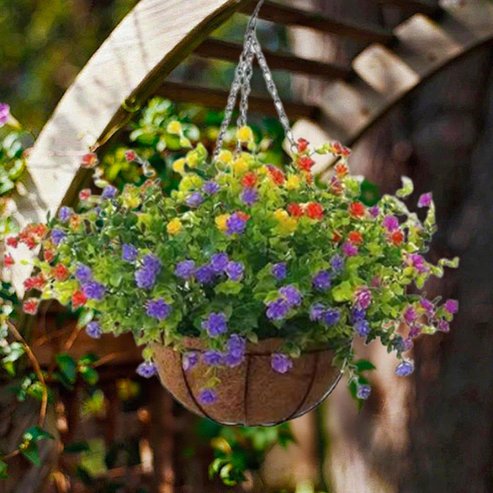 

Искусственные подвесные цветы в корзине растения кокосовая подкладка украшение держатель для растений