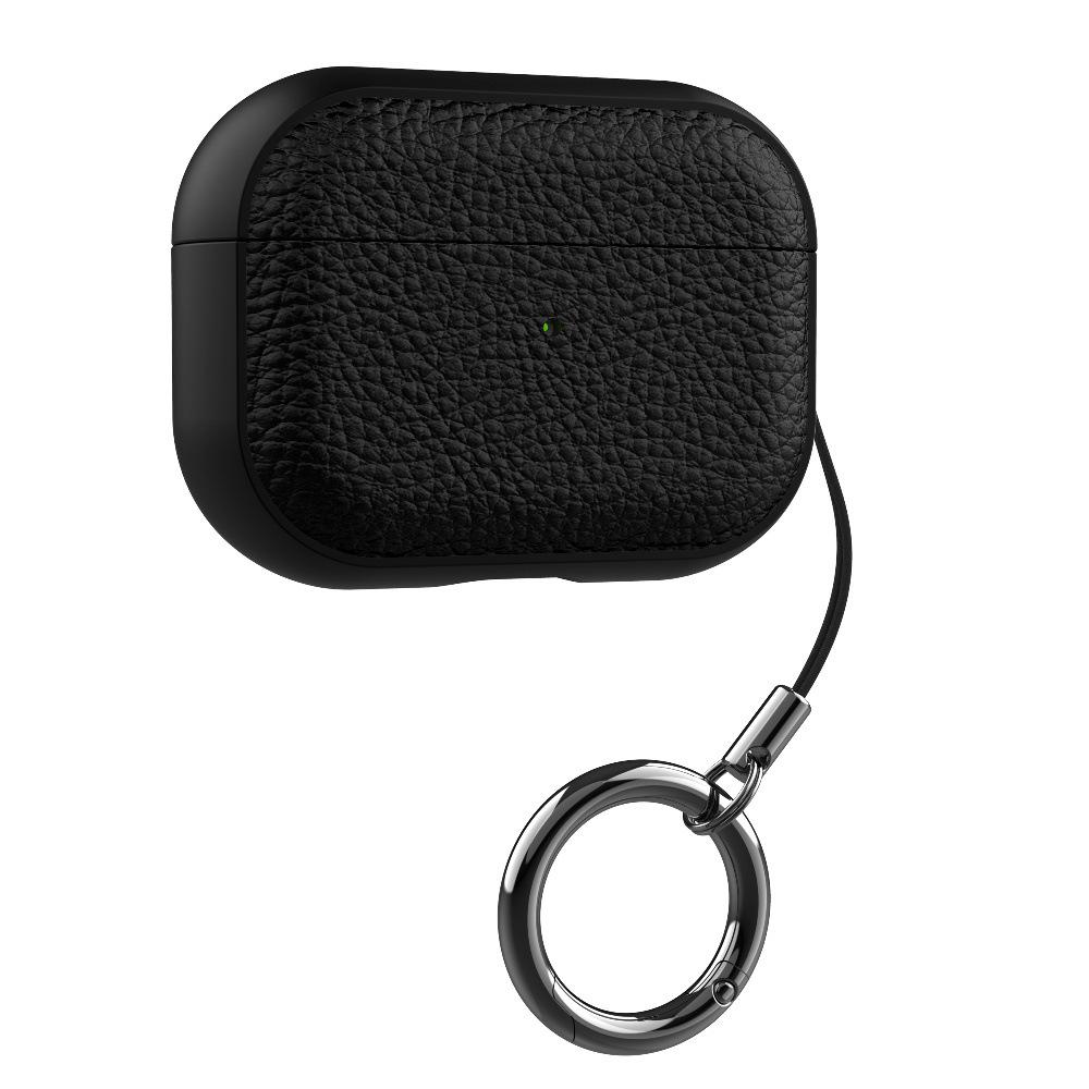 Lychee Pattern Leather Protective Case for AirPods 4th Gen, Pro 2, 2nd & 3rd Gen Apple Bluetooth Earphones