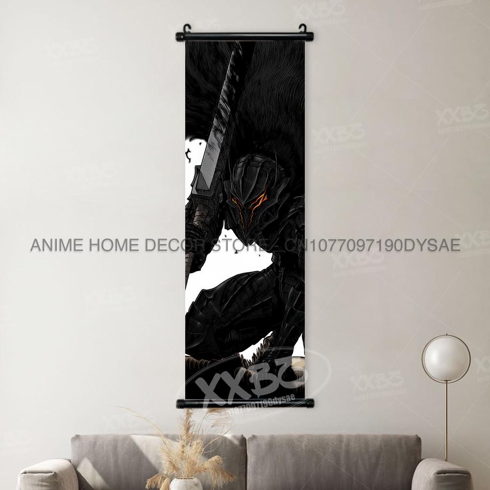 Berserk Poster Anime Scrolls Picture Guts Hanging Painting Griffith Wallpaper Casca Home Decoration Black Swordsman Wall Artwork