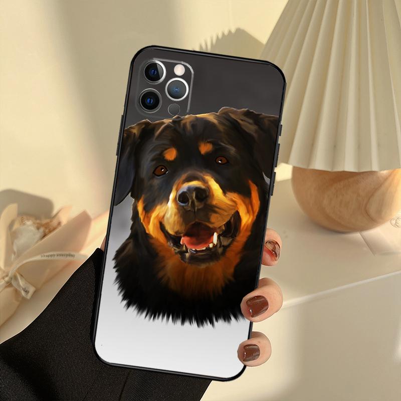Rottweiler Dog Phone Case For iPhone 17 16 15 14 13 11 12 Pro Max 13 mini 15 16 Plus 16e 17 Air Cover Funda