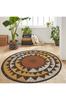 Rovigo Home Washable Round Printed Carpet RHM7048