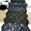 22.5cm wide Black Elastic Chantilly Eyelash Fabric Lace for Lingerie, Bra, Underwear, Garment, Sewing & Crafting