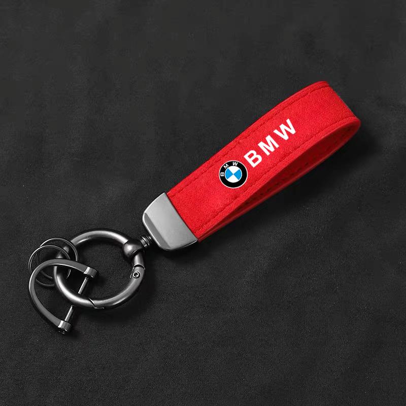 Car Styling Emblem Alloy Keyring Suede Leather Keychain For BMW M E46 E90 E60 F30 G20 X1 X2 X3 X4 X5 X6 X7 i3 i4 i5 i7 M2 M4 jbvr38