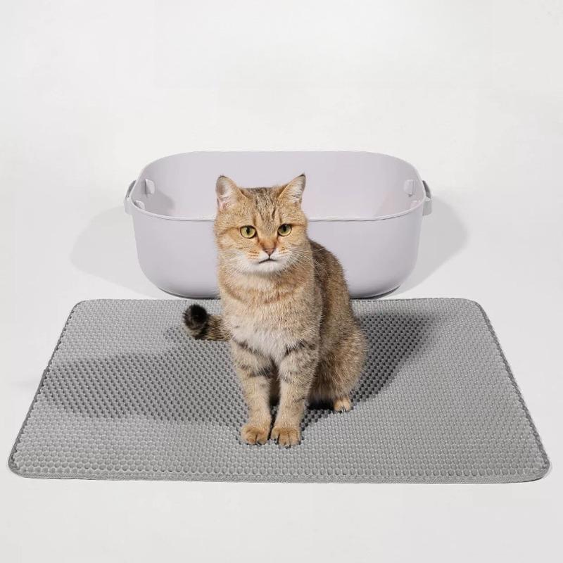 Pet Double-layer EVA Cat Mats Waterproof Non-slip Claw Grinding Cat Litter Pad Suitable for Cat Litter Box Kitten Accessories