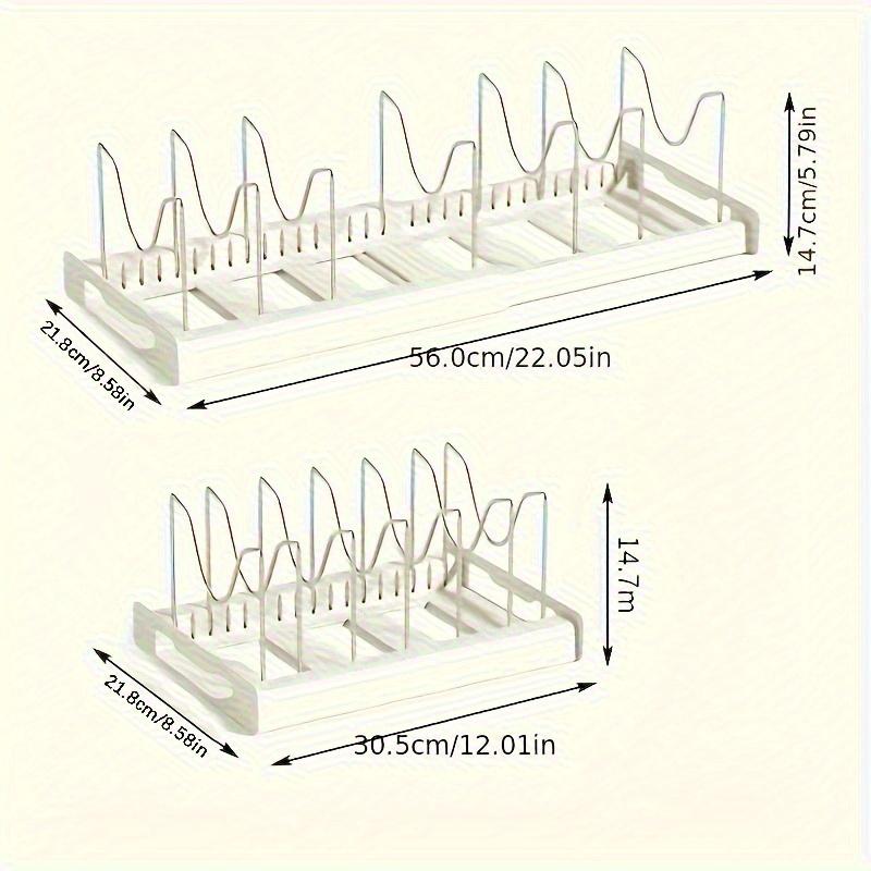 1 szt. Regulowany organizer do szafki kuchennej - Oszczędzający miejsce wysuwany stojak półkowy do przechowywania garnków, patelni i pokrywek pod zlewem/blatem