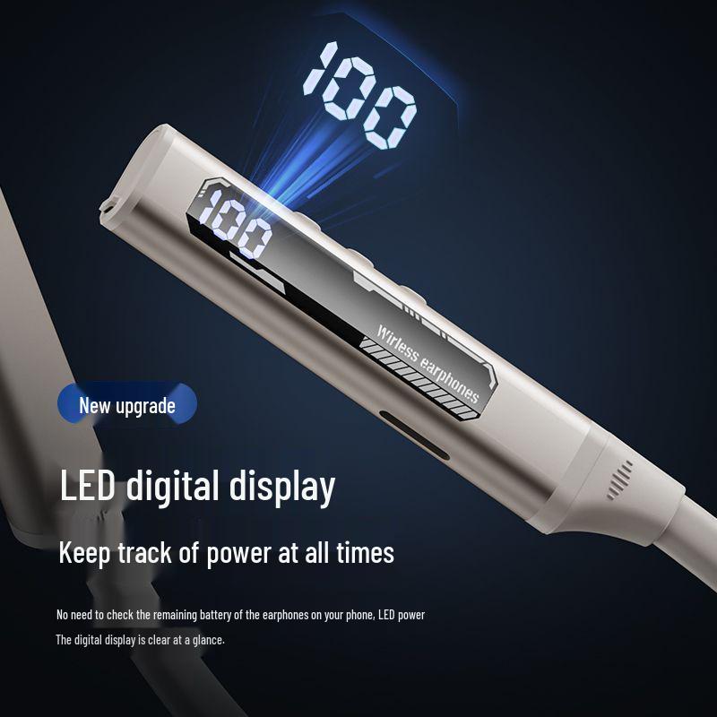 2025 Neckband Bluetooth Earbuds: Long Battery, Noise-Cancelling, Waterproof, Bass-Boosted for Running & E-sports