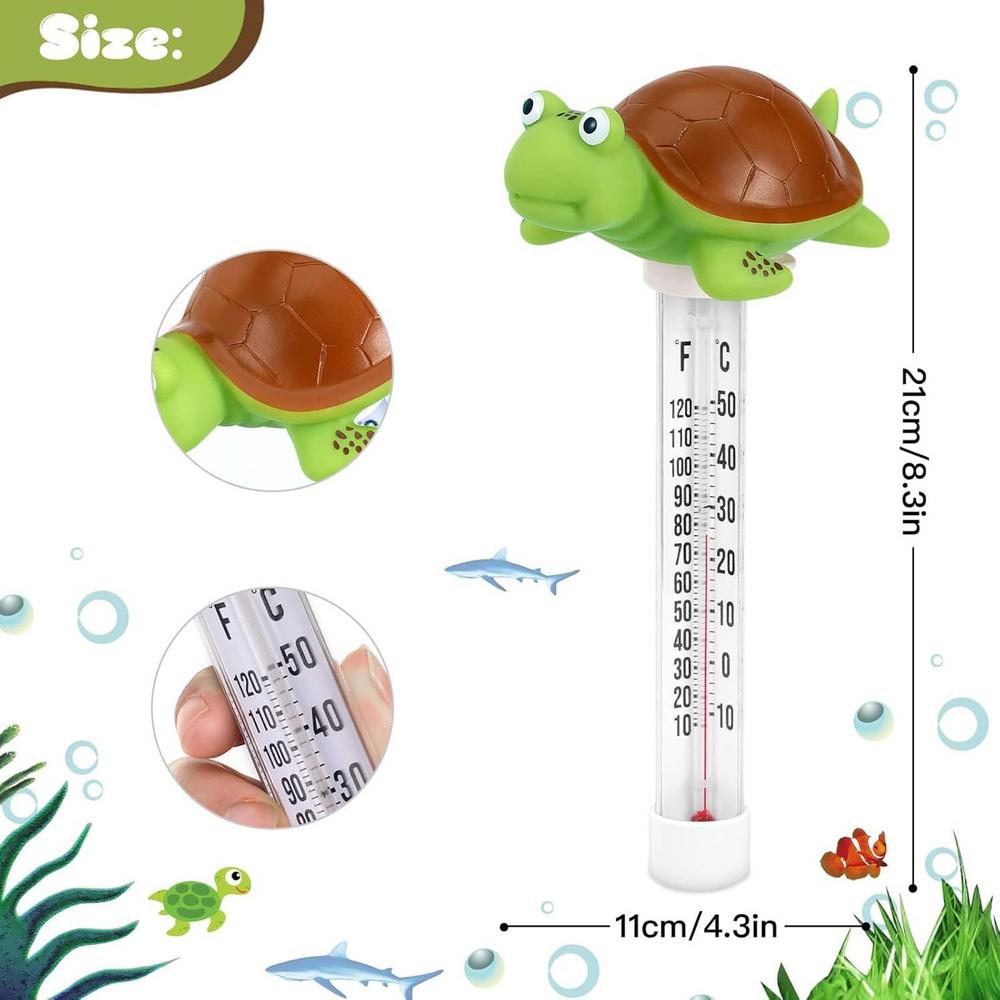 Large Display Pool Temperature Gauge Spa Temperature Gauge Easy Read Sensor Animal Shape Monitor For Hot Tubs Spas Aquariums