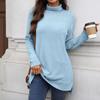Women's T-Shirt Vintage Floral Print Round Neck Loose Long Sleeve Mid-Length Thumb Leak Top