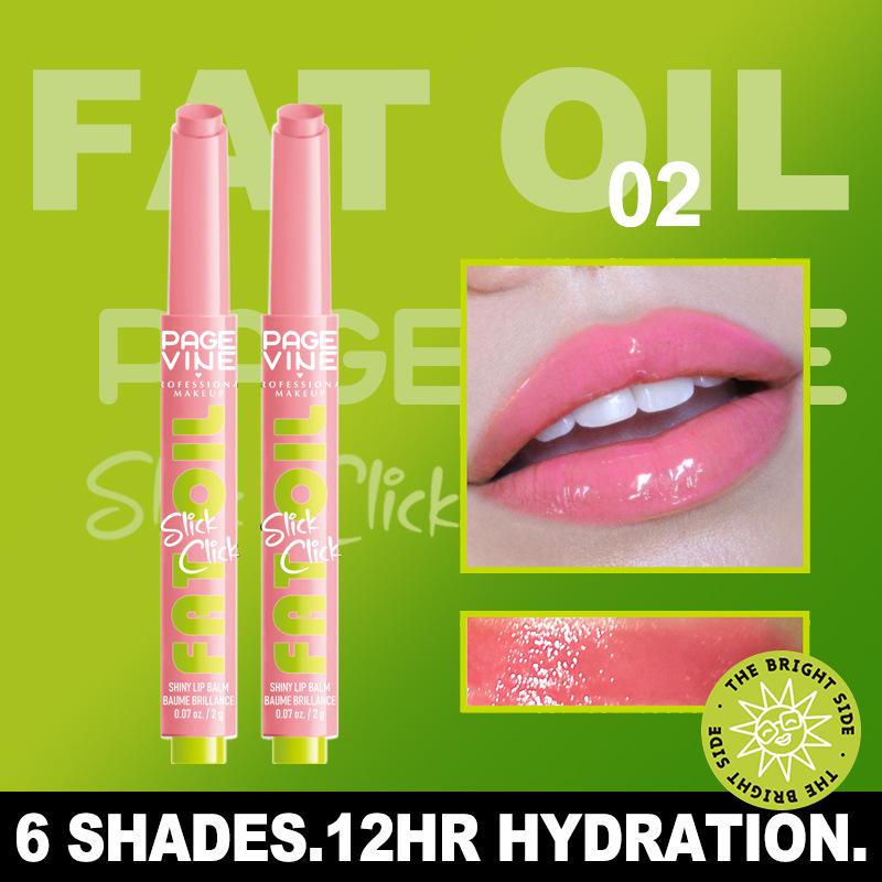 Mirror Glass Solid Lip Glaze Water Light Creamy Lip Gloss 12Hr Moisturizing Tint Avocado Lip Oil Balm Press Lipstick Cosmetic