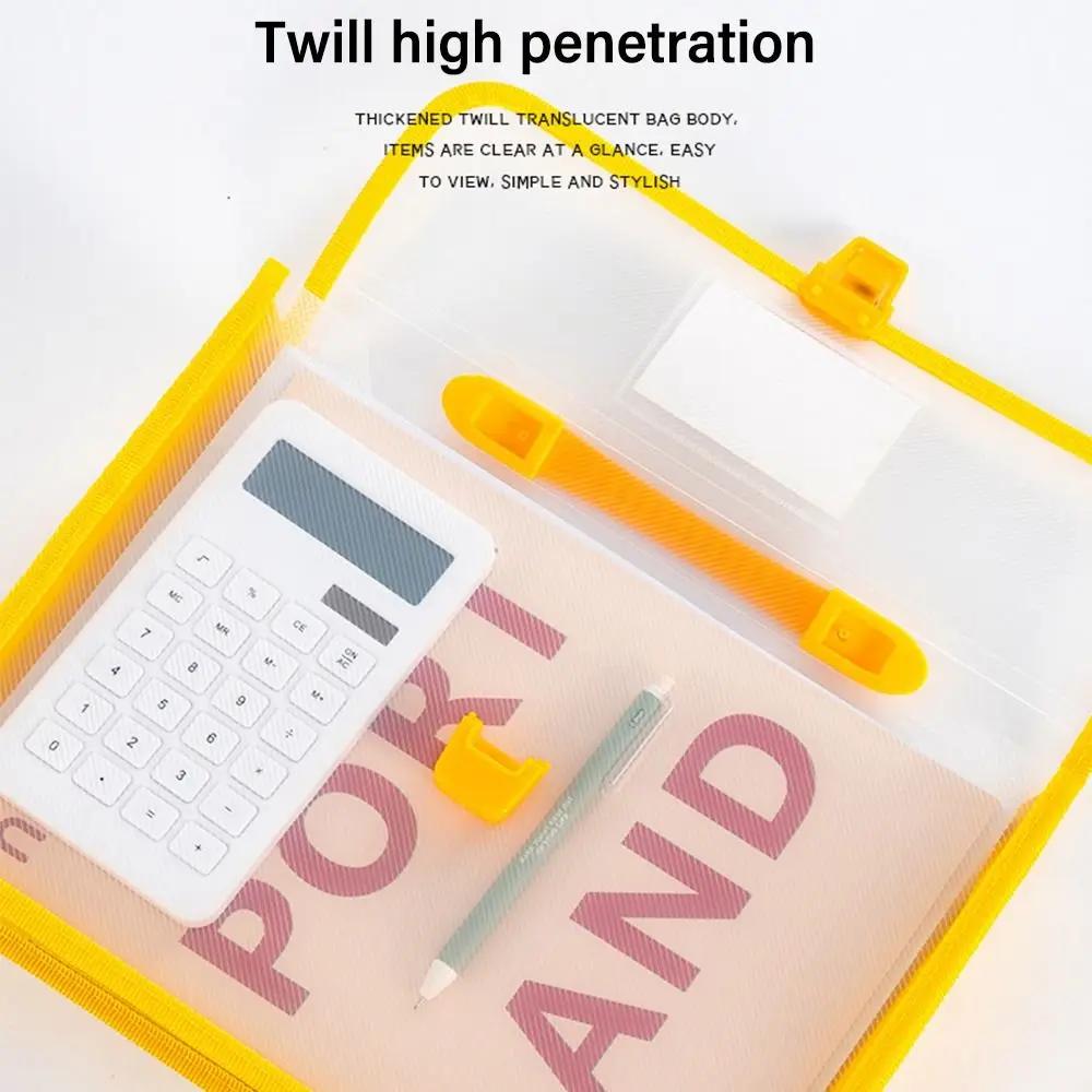 A4 Transparent File Bag-Waterproof Thickened Organizer,Large Capacity Storage for Office Documents & Student Test Paper/Textbook