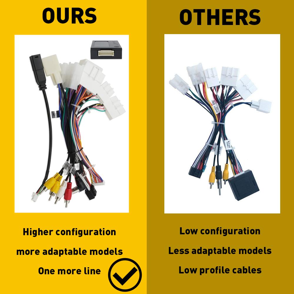 For Toyota AMP Car Stereo Radio Power Harness Cable Wire Adapter Kit JBL AMP Car Android Player Radio Adapter Power Connector