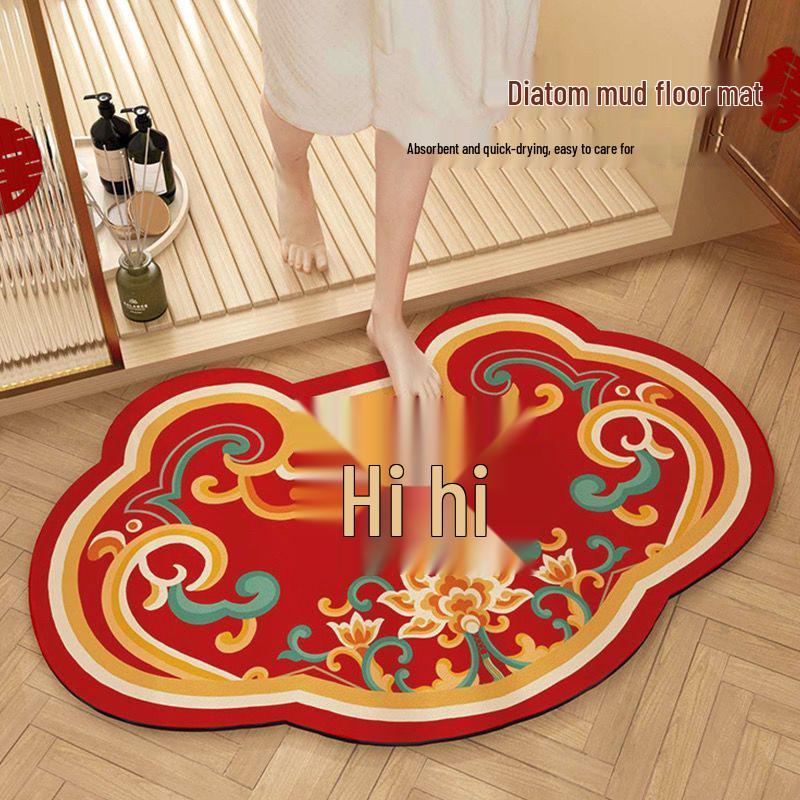 New Year Newlywed Quick Dry Non-Slip Diatom Mud Bath Mat