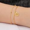 LIKGREAT Irish Triquetra Knot Crescent Moon Bracelets Stainless Steel Trinity Triple Moons Goddess Fertility Amulet Women Gifts