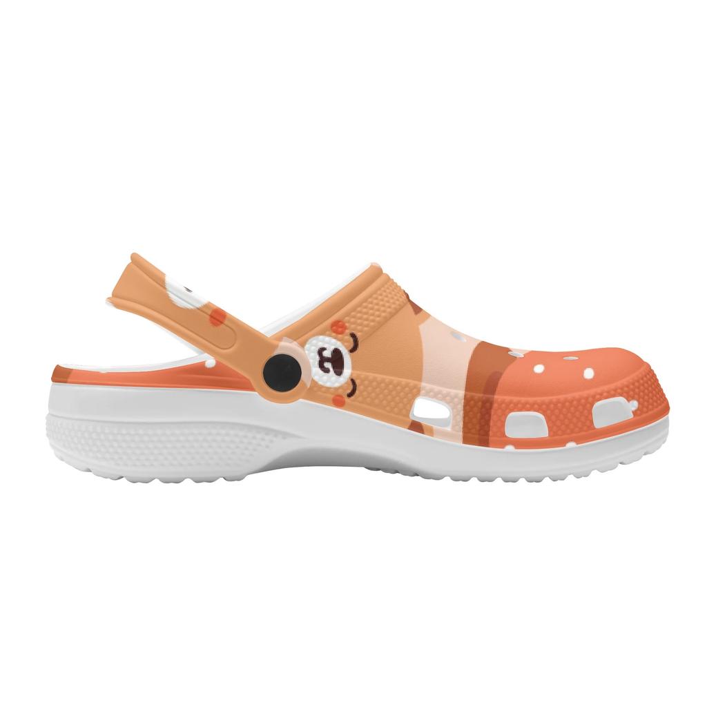 White Printed EVA Clogs Men Women Ventilated Breathable Slip On Casual Footwear Soft Sole Summer Sandals Summer Daily Wear