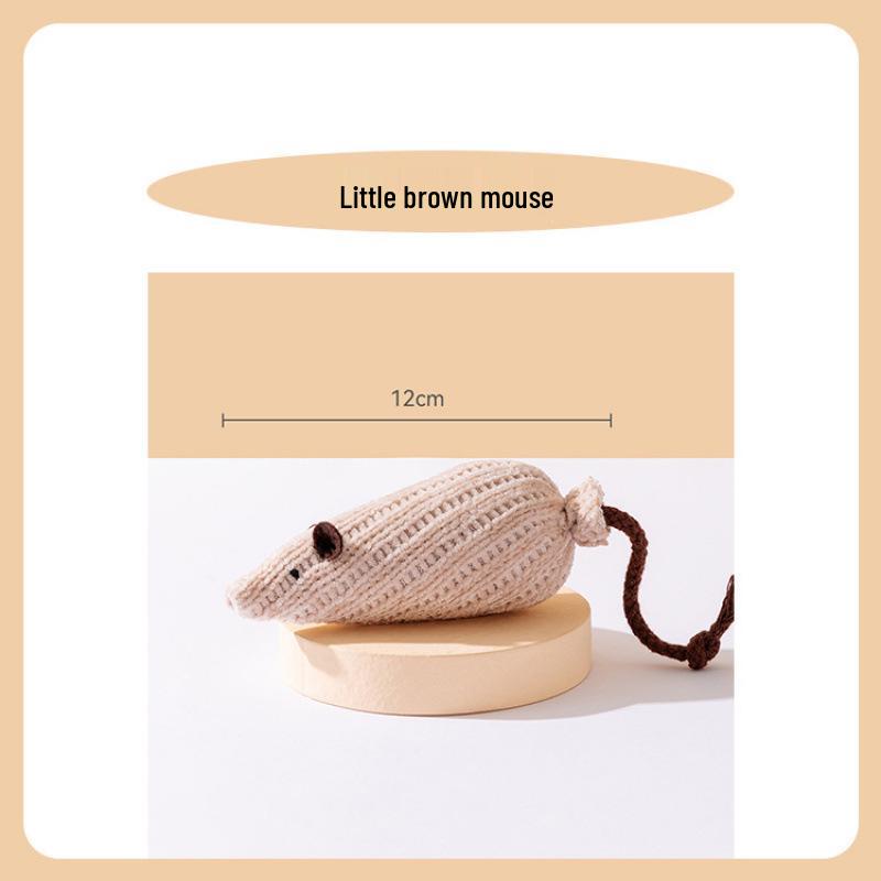 Adorable Catnip Toy for Self-Playing Kittens - Silent Cartoon Teething Toy