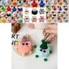 Cute Fluffy Elf Car Keychain With Real Rabbit Fur Ball