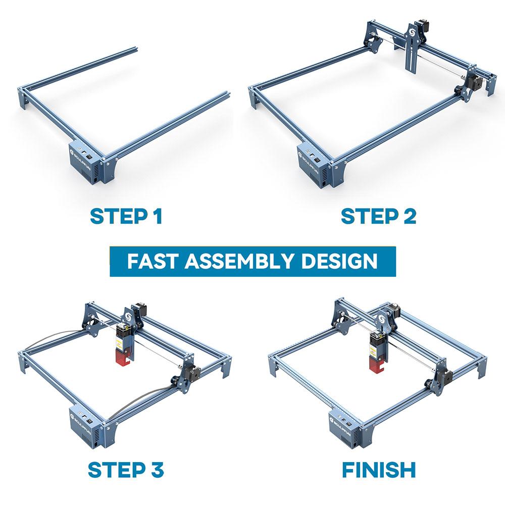 SCULPFUN S9 Pro 10W Dual Laser Engraver, 0.06mm High Precision, 15mm Wood 10mm Acrylic Cutting, 400*410mm (15.7*16.2 inch) - EU Plug