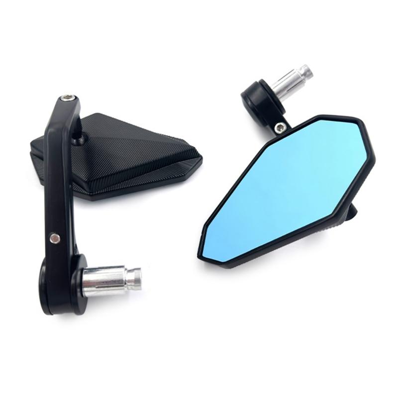 1 par de vidrios para motocicleta de 22 mm y 7/8 pulgadas, vidrio retrovisor lateral para motocicleta, vidrio retrovisor antideslumbrante montado en el manillar