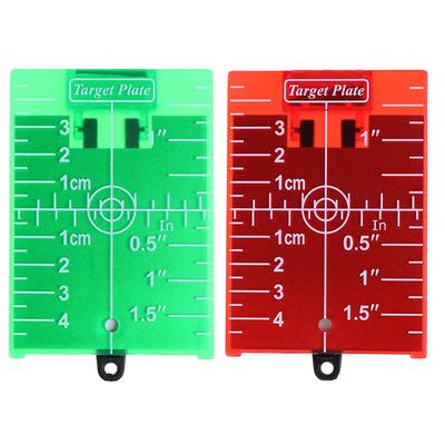 1 PIÈCE Carte Cible Laser Plaque Pouce/cm Pour Niveau Laser Vert/Rouge Convient Pour Lasers Ligne 11,5 cm x 7,4 cm