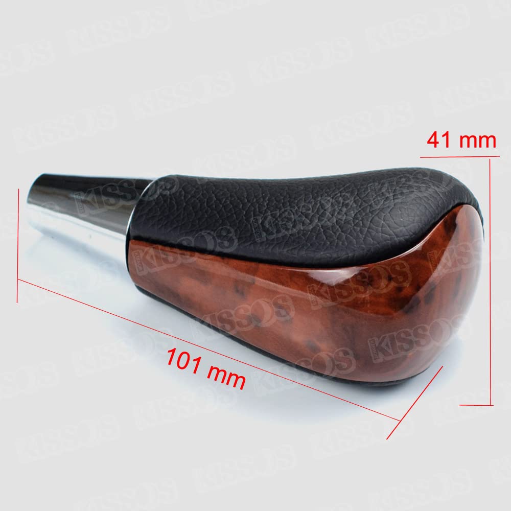 Toyota Shift Knob Wood Deck Corolla Crown Rank RAV4 Lexus TOYOTA LEXUS General Purpose (Black Leather)